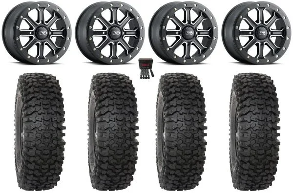 ITP Inertia Beadlock 15″ Wheels Black +40mm 35″ RC500 Tires Polaris RZR XP 1000 / PRO XP / Ranger XP 900/1000