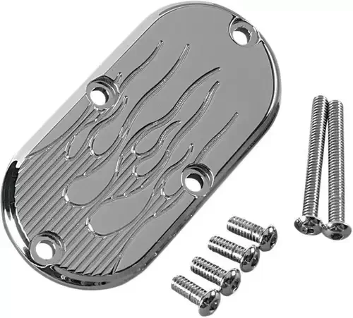 Joker Machine Flame Inspection Cover 1984-06 Harley Softail Chrome