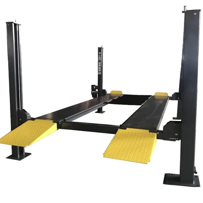 KATOOL KT-4H850 4-Post Car Lift 8,500 lb Capacity Jack Tray Drip Trays & Caster Kit Included