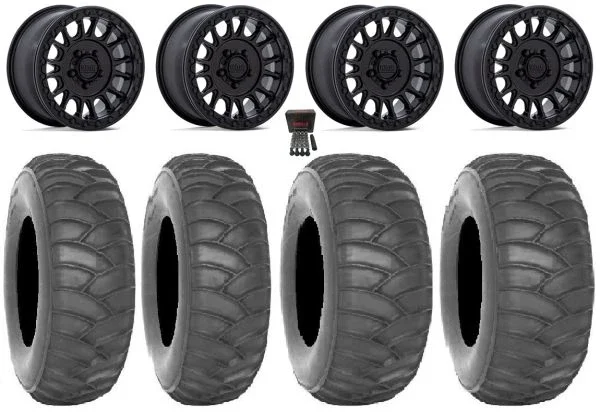 KMC Impact 15″ Wheels Bk +10mm/+0mm 32″ SS360 Tires CFMoto UForce U10 Pro / U10 XL Pro / ZForce Z10 / Z10-4