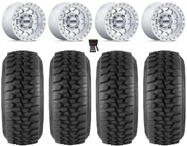 KMC Torx Bdlk 15″ Wheels Mh +0mm 33″ Desert Series Tires Can-Am Maverick X3 / Honda Pioneer 1000 / Talon