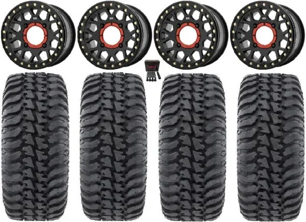 KS235 Grenade Beadlock 14″ Wheels 28″ Regulator Tires Kawasaki Mule Pro FXT KRX / Yamaha Wolverine RMAX / YXZ 2019+