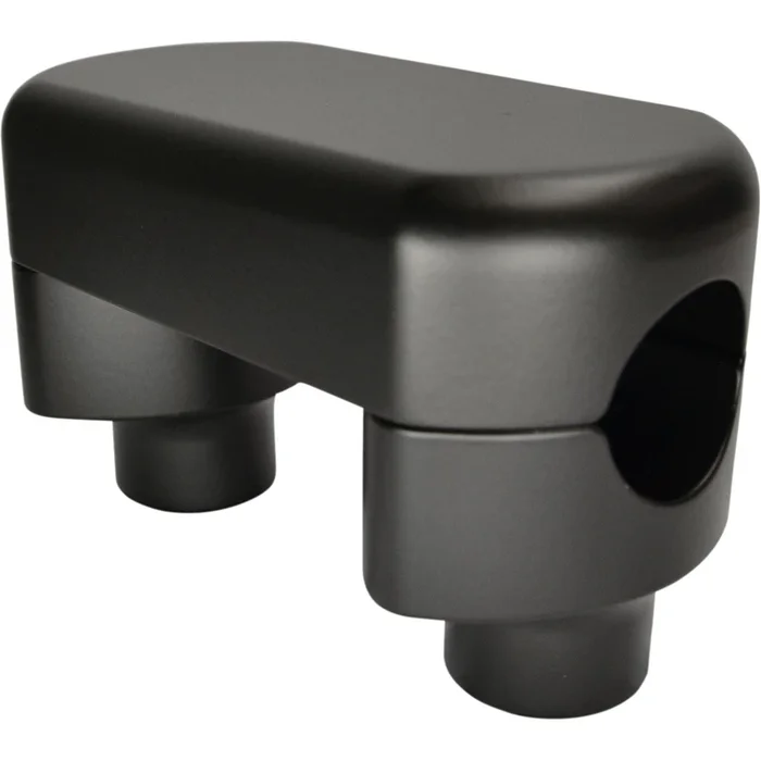 LA Choppers Flat Black 1-1/2 ” Risers with Solid Top [MPN: LA-7442-01M]
