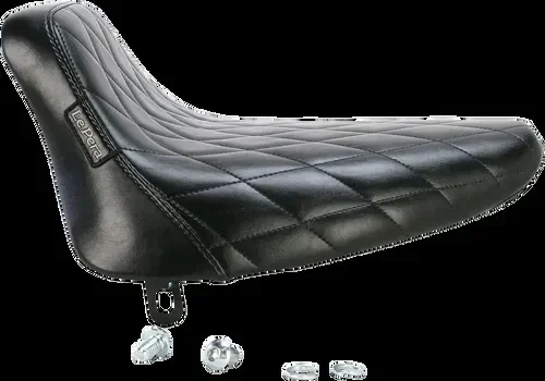 LE PERA Bare Bones Solo Fits Seat – Diamond Stitch – Black – Softail ’84-’99