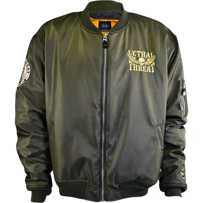 LETHAL THREAT 3001-1324 JT84030L Bombs Away Jacket green – large