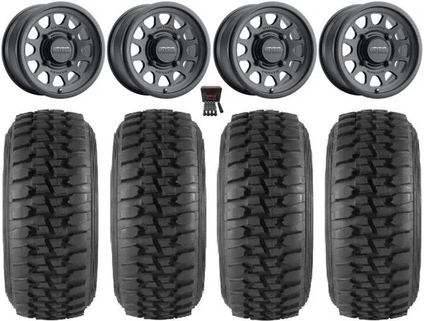 Method 414 15″ Wheels Black +38mm 32″ DS Soft Tires Polaris RZR XP 1000 / PRO XP / Ranger XP 900/1000