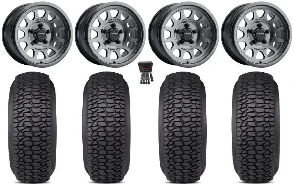Method 414 15″ Wheels Graphite +38mm 30″ Regulator 2 Tires Polaris RZR Turbo R & Pro R Ranger 1500 Xpedition