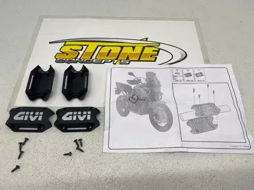 Motorcycle Engine Crash Bar Nylon Sliders Bumpers-Pair Black/Silver Givi Z2159R