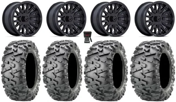 MSA Creed 14″ Wheels Black 27″ BigHorn 2.0 Tires Honda Foreman Rancher SRA