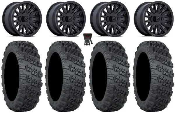MSA Creed 14″ Wheels Black 30″ Versa Cross V3 Tires Can-Am Commander Maverick Renegade Outlander Defender