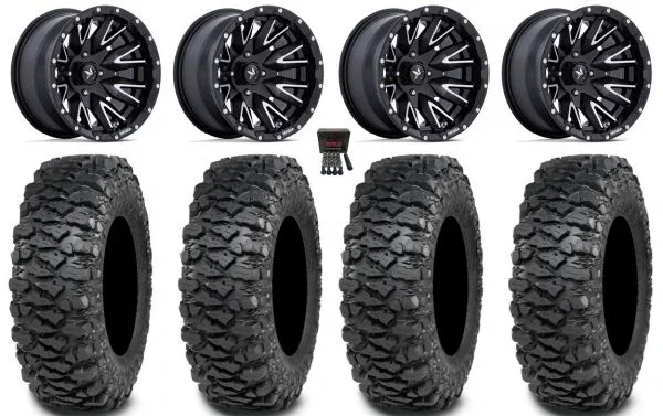 MSA Creed 16″ Wheels Machined 32″ Savage XT Tires Polaris Sportsman / RZR / Ranger