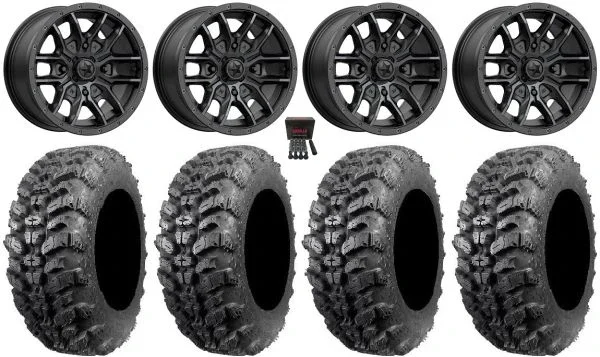 MSA Fang 15″ Wheels Black 35″ Sniper 920 Tires Polaris RZR XP 1000 / PRO XP / Ranger XP 900/1000