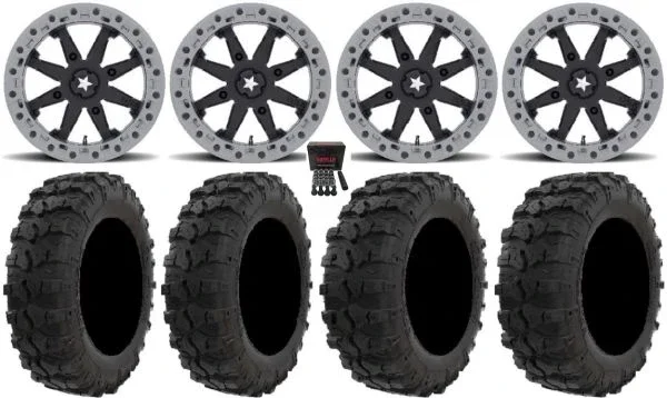 MSA Lok2 Beadlock 14″ ATV Wheels 26″ Dual Threat Tires Sportsman 550 850 1000