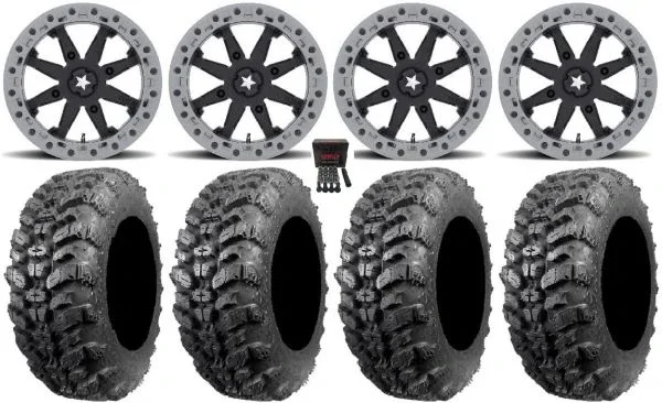 MSA Lok2 Beadlock 15″ Wheels Black 35″ Sniper 920 Tires Can-Am Maverick X3 / Honda Pioneer 1000 / Talon