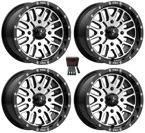 MSA M38 Brute UTV Wheels/Rims Machined 15″ Polaris RZR 1000 XP / Ranger XP 900/1000