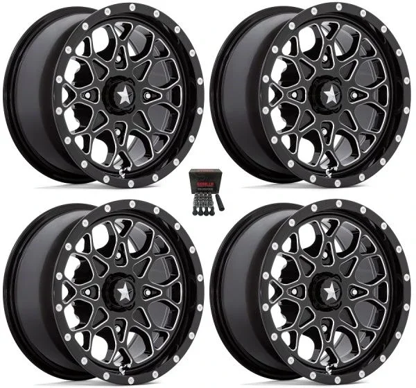 MSA M45 Portal 16″ Wheels/Rims Milled Kawasaki Teryx Mule