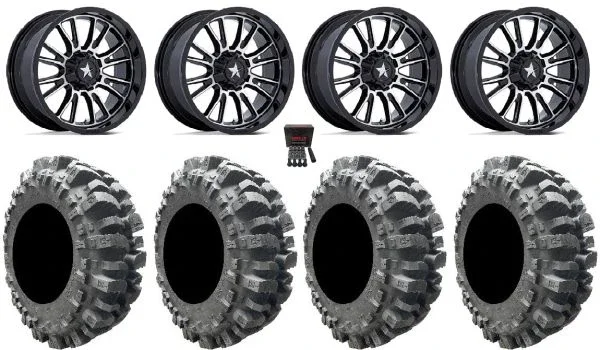 MSA ThunderLips 14″ Wheels Machined 31″ Bogger Tires Polaris RZR XP 1000 / PRO XP / Ranger XP 900/1000