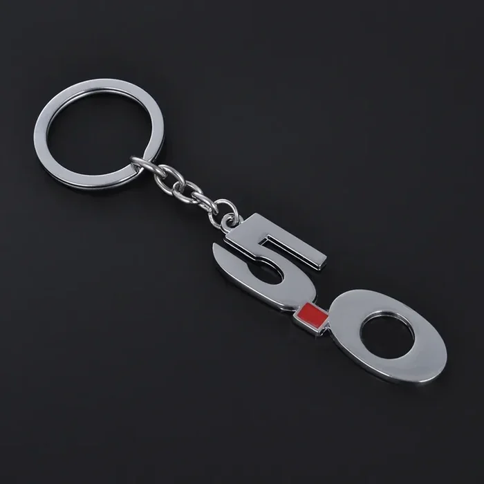 Mustang GT 5.0 Wing Emblem Keyring Chrome | #NEM50KEY