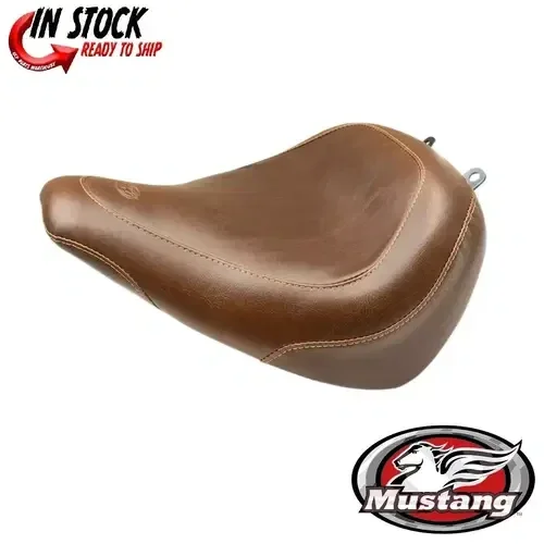 Mustang Wide Tripper Solo Seat Brown Smooth Front – without Backrest 0802-1255