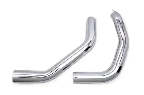 Plain Heat Shield Set Chrome fits Harley Davidson 30-1304