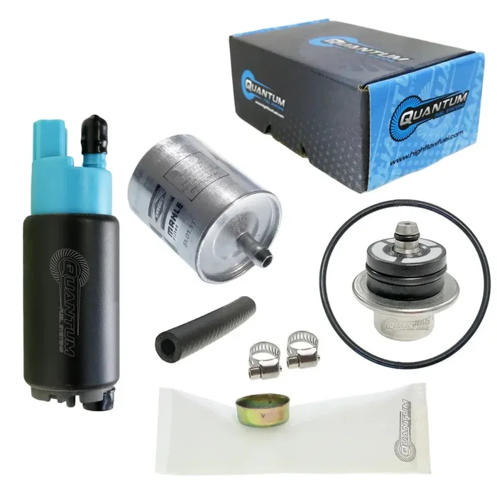 QFS EFI Fuel Pump w/ Pressure Regulator, Genuine Mahle Filter + Tank Seal, HFP-382-BRT2F
