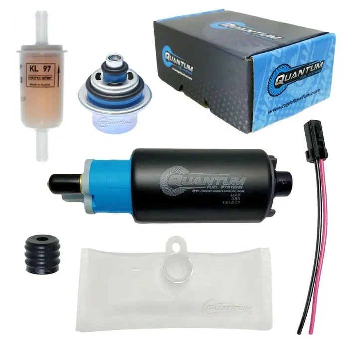 QFS OEM Replacement In-Tank EFI Fuel Pump w/ Regulator, Genuine Mahle Filter, Strainer, HFP-383-RF