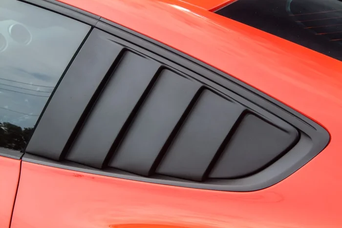 Quarter Window Louvers (Matte Black) for Mustang 2015-23 | #4447-MB | Cervinis