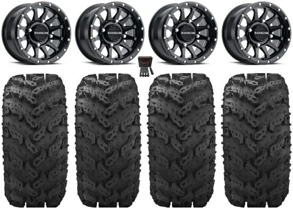 Raceline Trophy 14″ Black Wheels 28″ Reptile Tires Polaris RZR XP 1000 / PRO XP / Ranger XP 900/1000