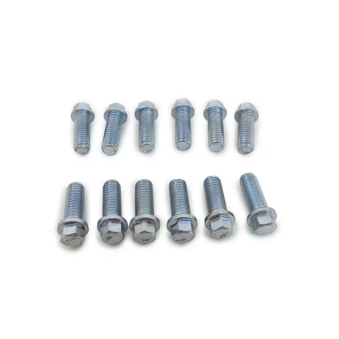 Racing Power Header Bolt – 1.000 ” Long – Hex Head – Steel – Zinc Plated – Universal – (Set of 12)