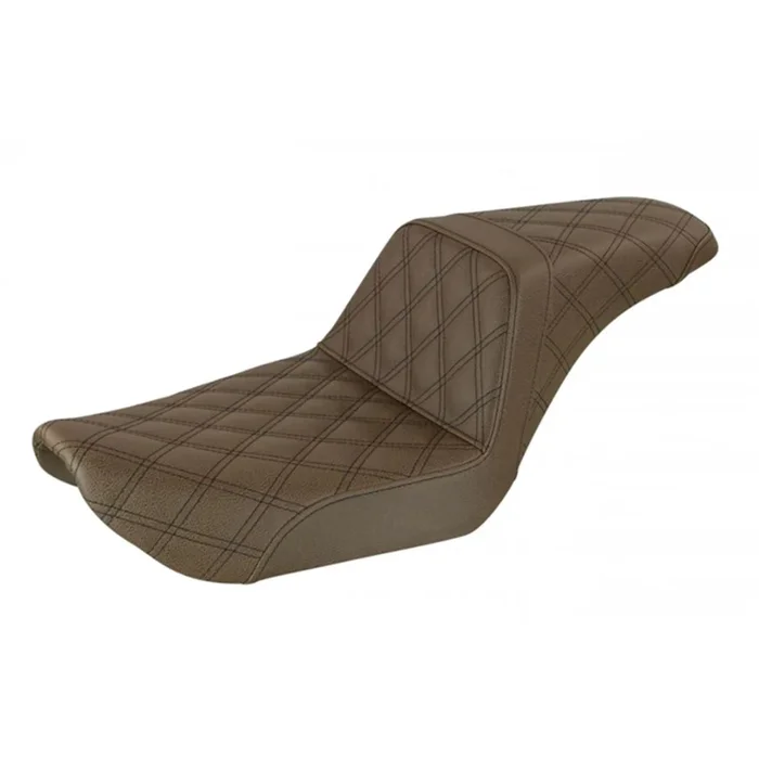 Saddlemen Step Up Seat – Lattice Stitched – Brown – Dyna 896-04-175BR