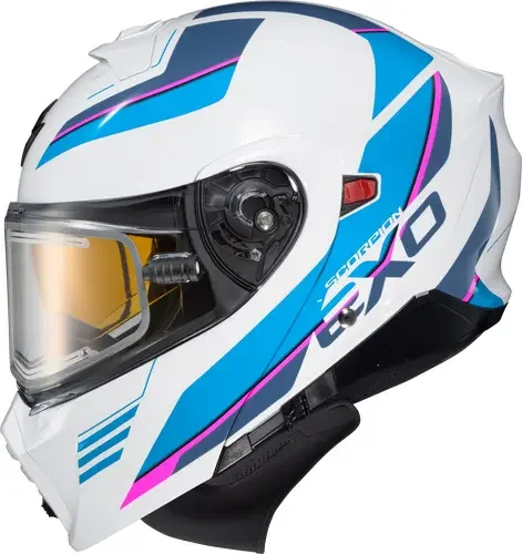 SCORPION EXO EXO-GT930 COLD WEATHER HELMET MODULUS WHT/BLU XL (ELECTRIC)