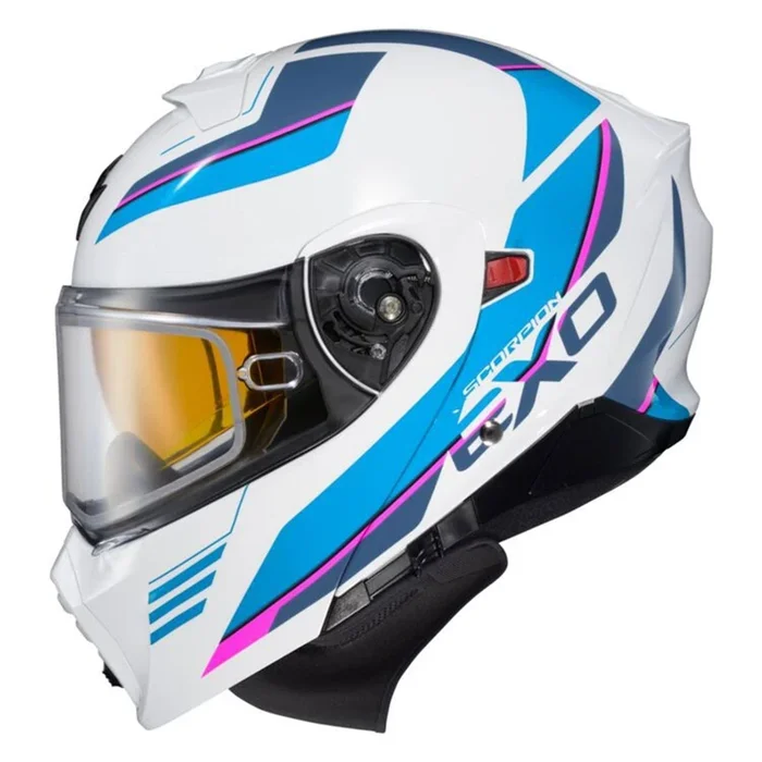 ScorpionEXO EXO-GT930 Cold Weather Helmet Modulus – White/Blue – Large (Electric) 93-1025-EC
