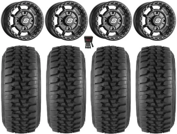 Sedona Rift 15×6 Wheels Black 30″ Desert Series Tires Polaris RZR XP 1000 / PRO XP / Ranger XP 900/1000