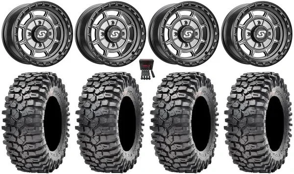 Sedona Rift 15×7 Wheels Grey 32″ Roxxzilla Tires Polaris RZR XP 1000 / PRO XP / Ranger XP 900/1000
