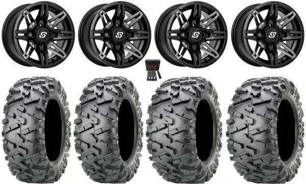 Sedona Rukus 14″ Wheels Black +30mm 28″ BigHorn 2.0 Tires Polaris RZR XP 1000 / PRO XP / Ranger XP 900/1000