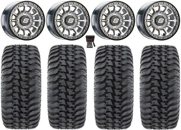 Sedona Sano Bdlk 15×6 Wheels Ct 32″ Regulator Tires Polaris Sportsman / RZR / Ranger