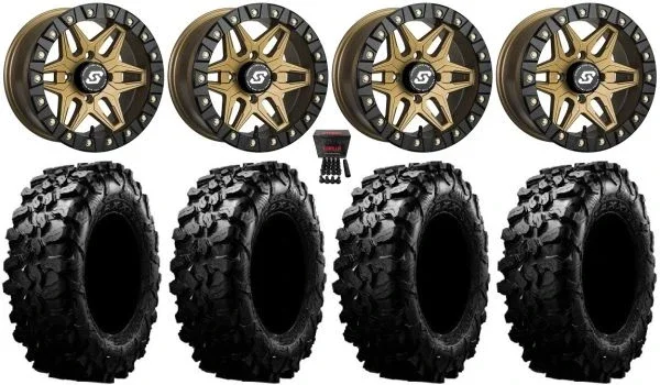 Sedona Split 6 Bdlk 14″ Br Wheels 28″ Carnivore Tires Can-Am Commander Maverick Renegade Outlander Defender