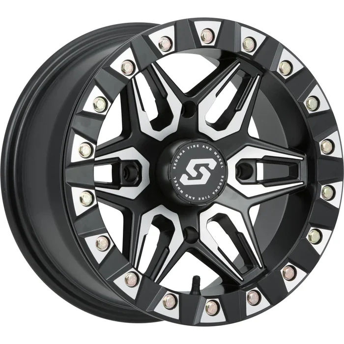 Sedona Split 6 Beadlock Wheel 15×6 4/156 5+1 (+38mm) Black/Machined A72M-56056+38