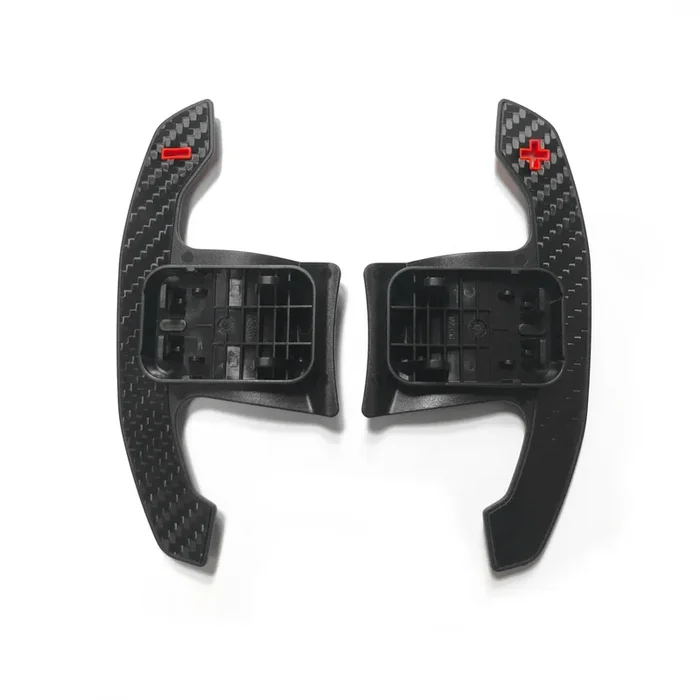 SHFT BMW F/G Series ‘G8X Style’ Automatic Paddle Shifters In Gloss Carbon Fibre With Red Details