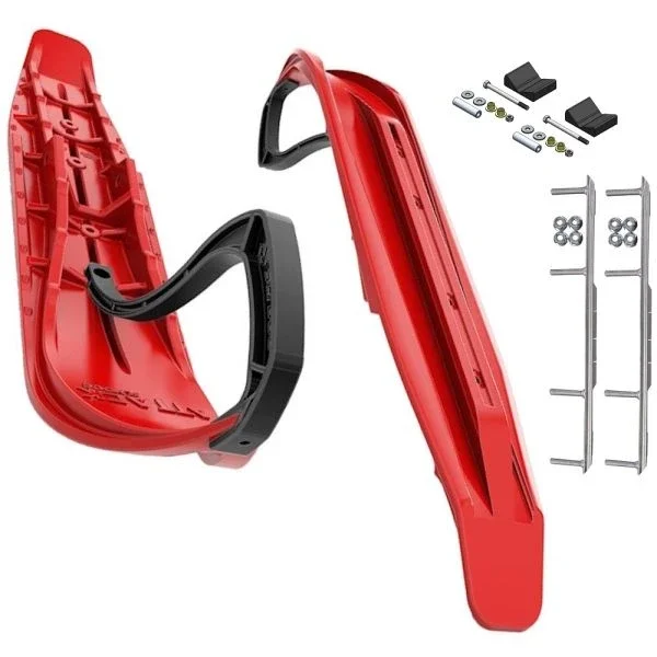 Slydog Attack 7″ Indy Red Skis w/4.5″ Shaper Bar Complete Kit Polaris Trailing Arm Suspension & IQ Chassis