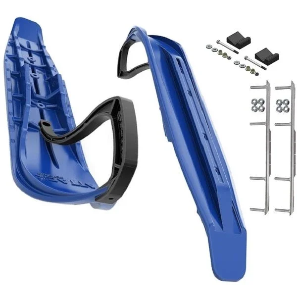 Slydog Attack 7″ Voo Doo Blue Skis w/9″ Shaper Bar Complete Kit Ski-Doo 2017-2020 Gen4 Chassis