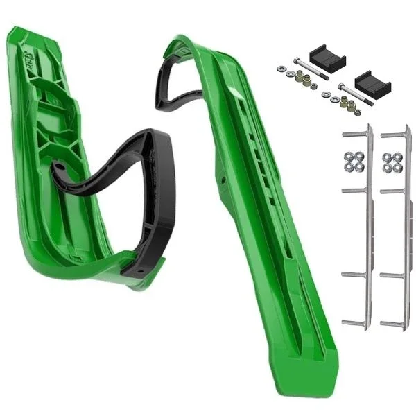 Slydog Command 6″ Green Skis w/4.5″ Shaper Bar Complete Kit Ski-Doo S-Chassis [DSA]