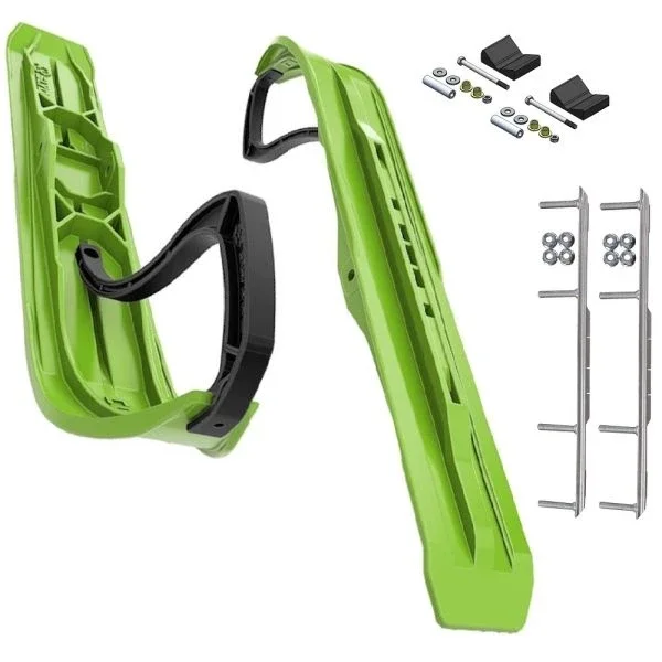 Slydog Command 6″Lime Green Skis w/7.5″Shaper Bar Complete Kit ArcticCat 2012+ProChassis 2016+Proclimb Yamaha Viper MTX