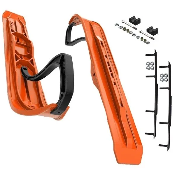 Slydog Command 6″ Orange Skis w/4″ Round Bar Complete Kit Arctic Cat 2009 HCR & ALL 2010-2011