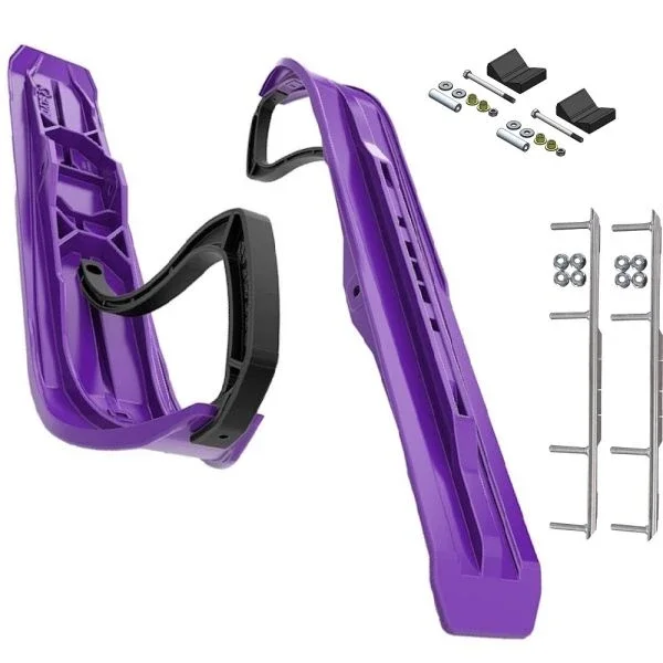 Slydog Command 6″ Purple Skis w/6″ Shaper Bar Complete Kit Polaris Trailing Arm Suspension & IQ Chassis