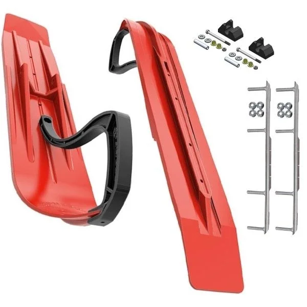 Slydog Powder Hound 7″ Lava Red Skis w/6″ Shaper Bar Complete Kit Yamaha 2011 and Up Apex/Vector [Power Steering]