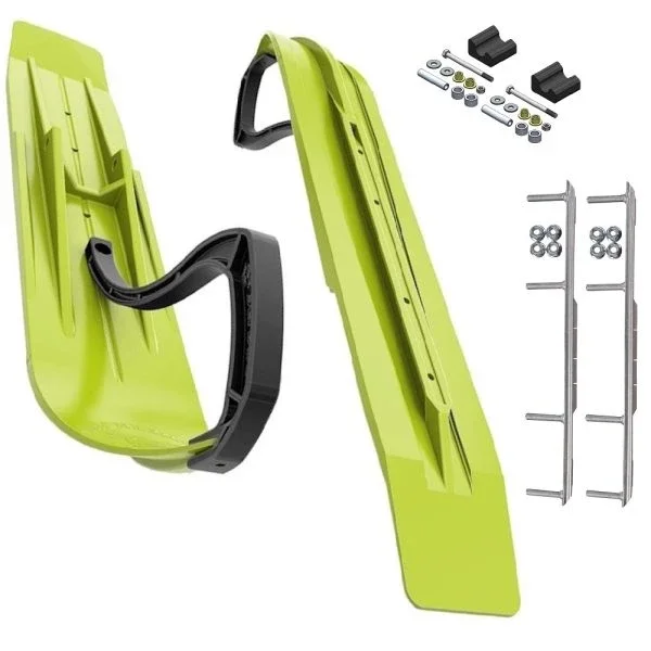 Slydog Powder Hound 7″ Manta Green Skis w/9″ Shaper Bar Complete Kit Yamaha Phazer/FX Nytro [Wishbone]