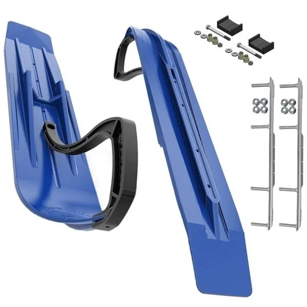 Slydog Powder Hound 8″ Voo Doo Blue Skis w/9″ Shaper Bar Complete Kit Ski-Doo S-Chassis [DSA]