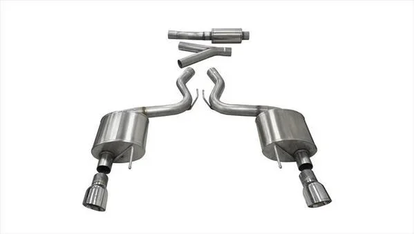 Sport Cat-Back Exhaust (Polished Tips) for Mustang 2.3L EcoBoost 2015-22 | #14343 | Corsa Performance