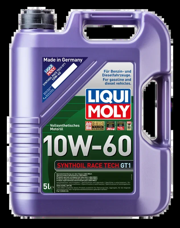 Synthoil Race Tech GT1 10W-60 1LTR & 5ltr for Classic Porsche – 8908/9 | Liqui Moly